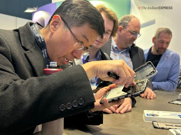 Although many predict a slowdown in smartphone sales and the plateauing of innovation, MWC will make it clear that phones, as a product category, are still booming. (File image from MWC 2023, Anuj Bhatia)
