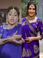 Madhuri Dixit Recreates Iconic Hum Aapke Hain Koun Look Fans Say 