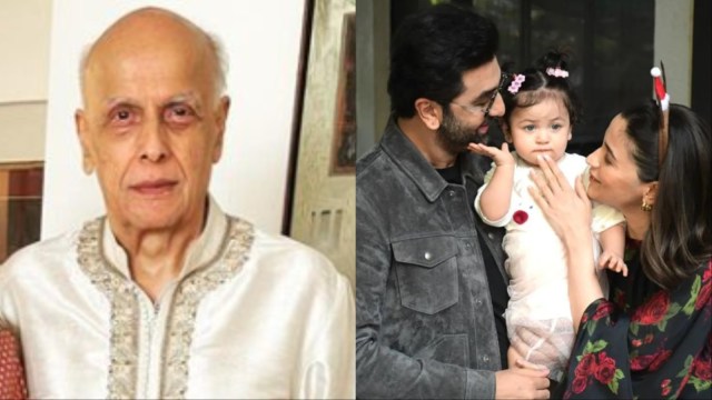 Mahesh Bhatt, Ranbir Kapoor, Alia Bhatt, Raha
