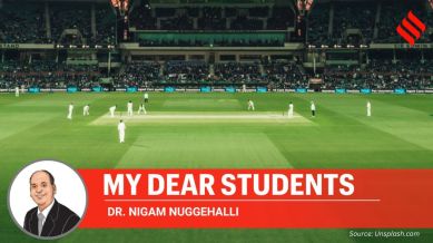 The Collins dictionary defines Bazball as a ‘style of cricket in which the batting side attempts to gain the initiative by playing in a highly aggressive manner’.