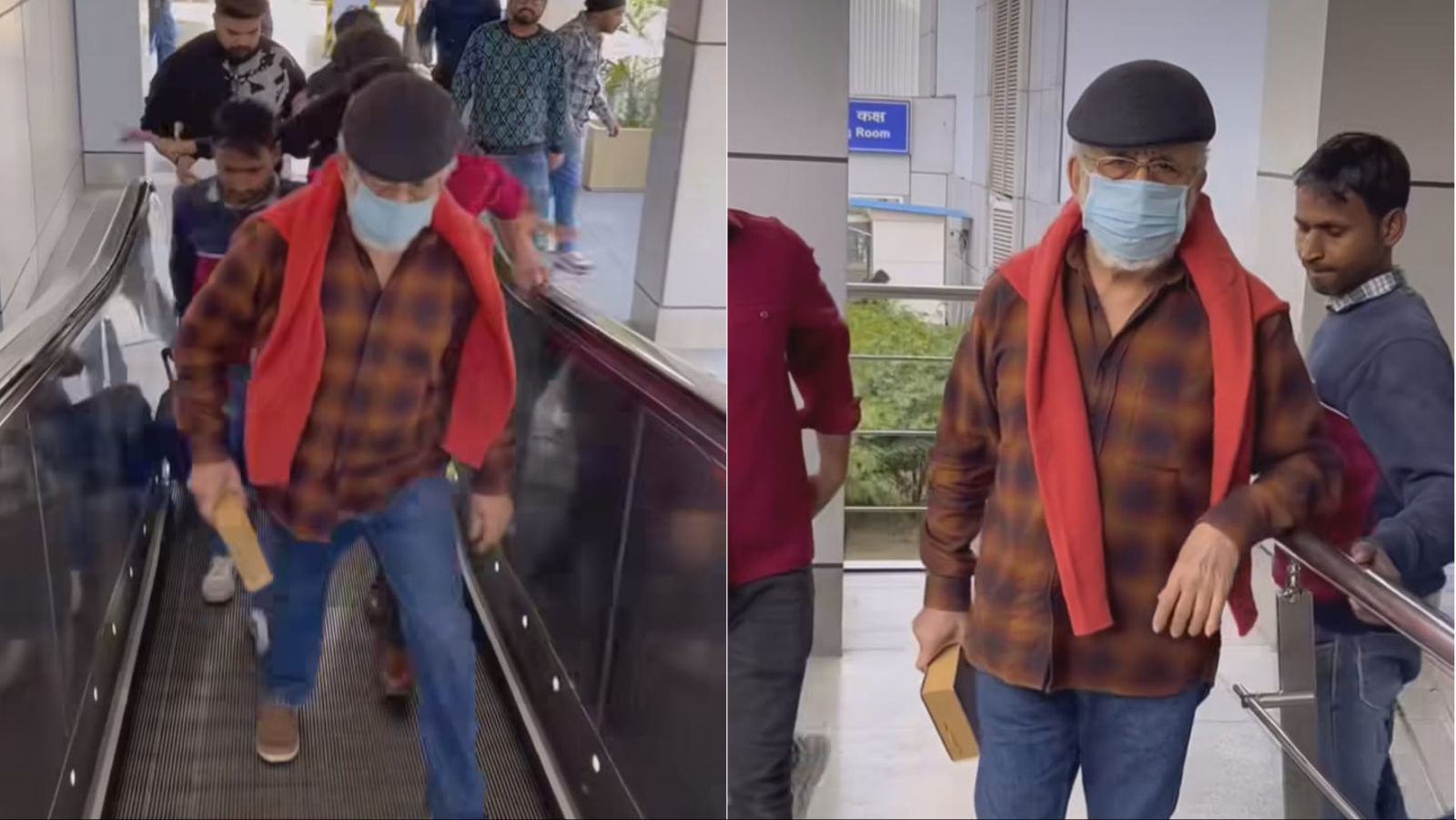 Irritated Naseeruddin Shah scolds fans for trying to take selfies with ...