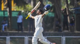 Musheer Khan struck his maiden FC double hundred for Mumbai against Baroda in the Ranji Trophy. (PTI)
