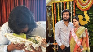 Nikhil Siddharth with his baby