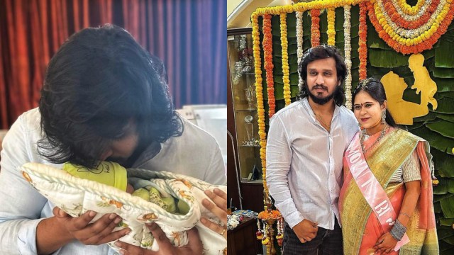 Nikhil Siddharth with his baby