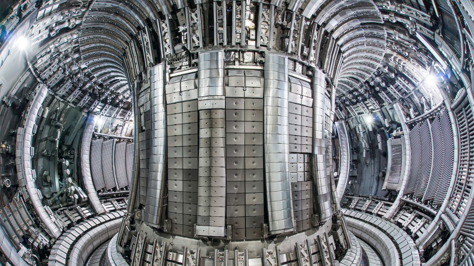 The interior of JET, where the nuclear fusion happened.