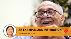 Fali S Nariman, constitutional jurist and senior advocate to the Supreme Court, at his residence during an interview with The Indian Express in New Delhi on 22 April 2023. (Express photo by Chitral Khambhati)