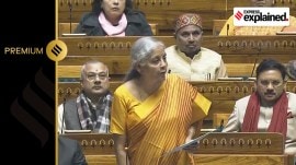 Union Finance Minister Nirmala Sitharaman speaks in the Lok Sabha during the Budget session of Parliament, in New Delhi, Friday, Feb. 9, 2024.