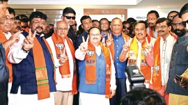 BJP candidates file nomination, Gandhinagar, Gujarat Assembly, JP Nadda, Gujarat Rajya Sabha elections, Ahmedabad news, Gujarat news, India news, Indian express, Indian express India news, Indian express India