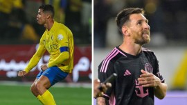 Ronaldo gesture on Messi