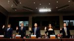 Meta's CEO Mark Zuckerberg, X Corp's CEO Linda Yaccarino,TikTok's CEO Shou Zi Chew and Discord's CEO Jason Citron are sworn in during the Senate Judiciary Committee hearing on online child sexual exploitation at the U.S. Capitol in Washington, U.S., January 31, 2024. REUTERS/Evelyn Hockstein