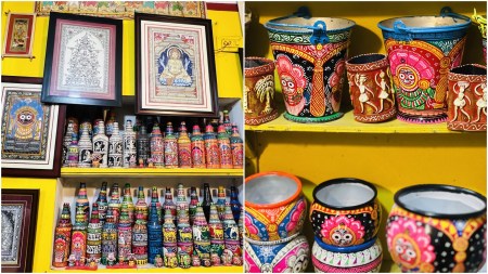 Sudarshan art and craft - a showroom of sorts in the idyllic lanes of Raghurajpur