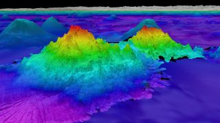 The largest of the four seamounts recently discovered by Schmidt Ocean Institute experts is 2,681 meters tall. (Schmidt Ocena Institute)