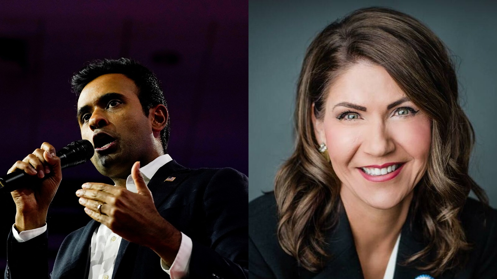 Vivek Ramaswamy and Kristi Noem top Republican straw poll on who should