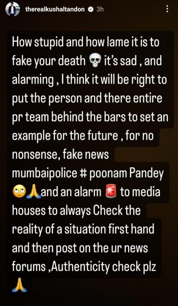 Kushal Tandon, Poonam Pandey