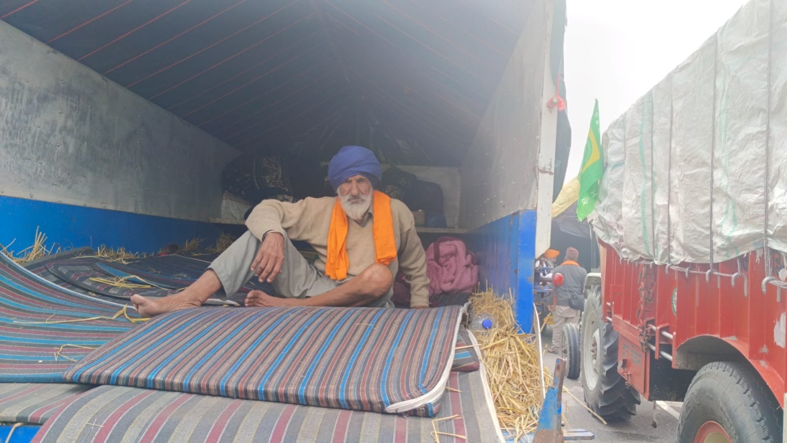 80 years old Karnail Singh on way to Shambu