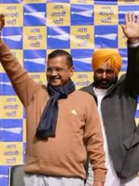 Arvind Kejriwal and Bhagwant Mann