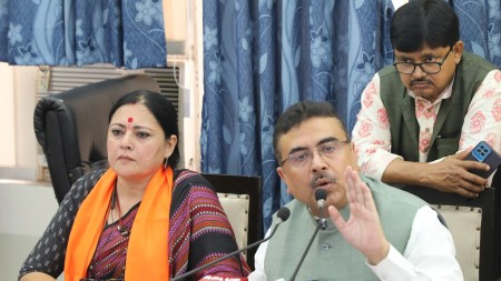 Bengal MGNREGA funds, CAGs MGNREGA report, bengal MGNREGA fund release, discussion on CAG report, misappropriation of MGNREGA funds, suvendu Adhikari, TMC government, indian express news