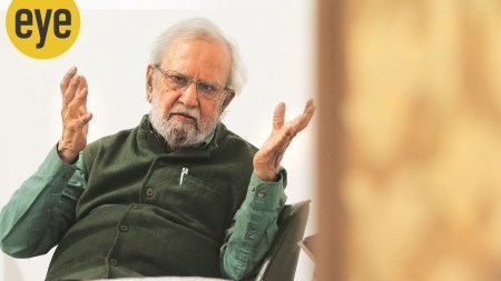 Gulammohammed Sheikh in New Delhi (Credit: Anil Sharma)