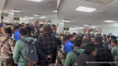 insta viral video protest indigo flight cancel