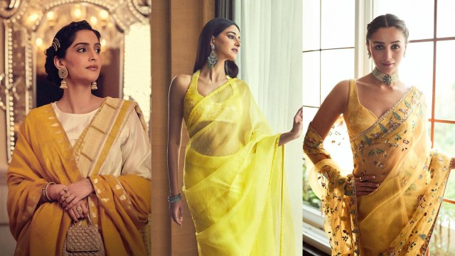 Bollywood-Inspired yellow outfits for Basant Panchami