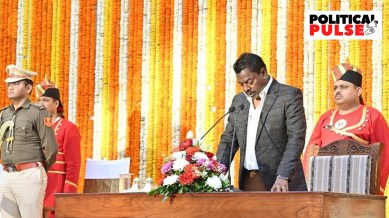 After his swearing-in, first-time minister Basant Soren told reporters: “We don’t shy away from uphill tasks… We will fight the election under Hemant Soren and one political party will be wiped out.”