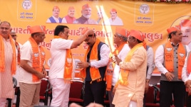 Former Congress MLA from Khambhat Chirag Patel joins BJP.