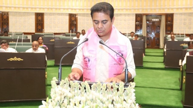 BRS leader K T Rama Rao claimed that a "small damage" is being shown through a magnifying glass.