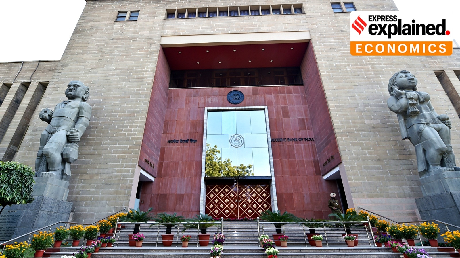 Building of Reserve bank of India at New Delhi.