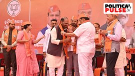 Naran Rathwa joined the BJP at an event in Gandhinagar on Tuesday. (X/@CRPaatil)