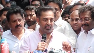 Actor-politician Kamal Haasan at the 7th anniversary celebrations of his party Makkal Needhi Maiam in Chennai. (Screengrab)