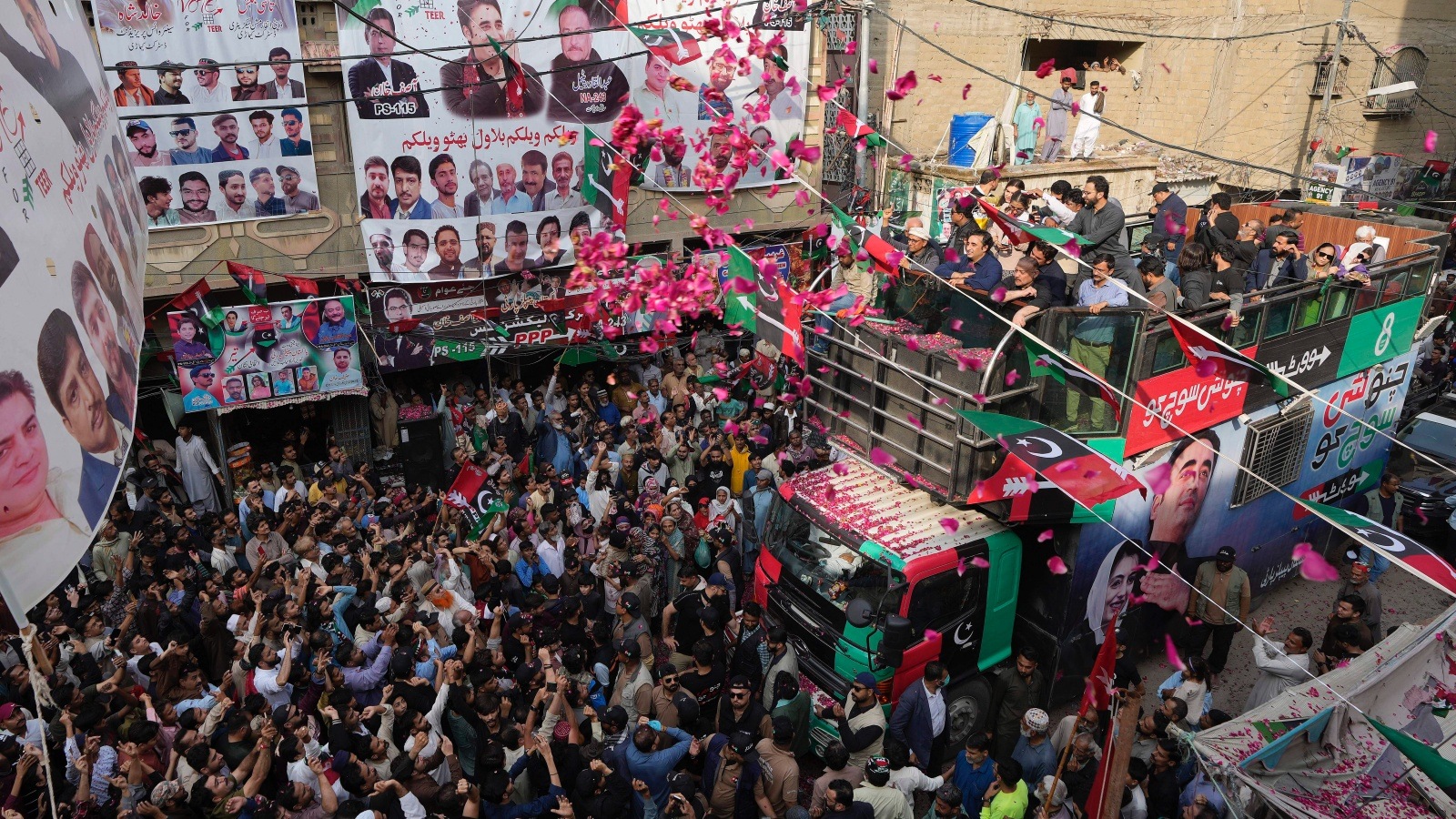 Bilawal Bhutto Zardari during election campaign rally