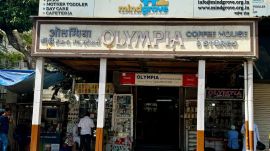 Olympia Coffee House was established in 1918 by Iranian businessman Syed Mohammed Merab as Olympia Coffee House and Stores in Colaba