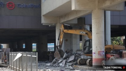 Delhi news Gokulpuri metro station boundary wall collapses one