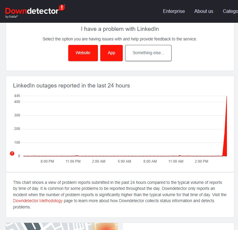 linkedin down