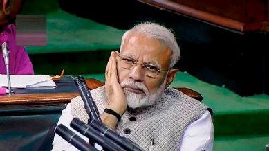 Narendra Modi, PM Narendra Modi, Parliament grand stage, Congress, Congress counters PM Modi, Indian express news, current affairs