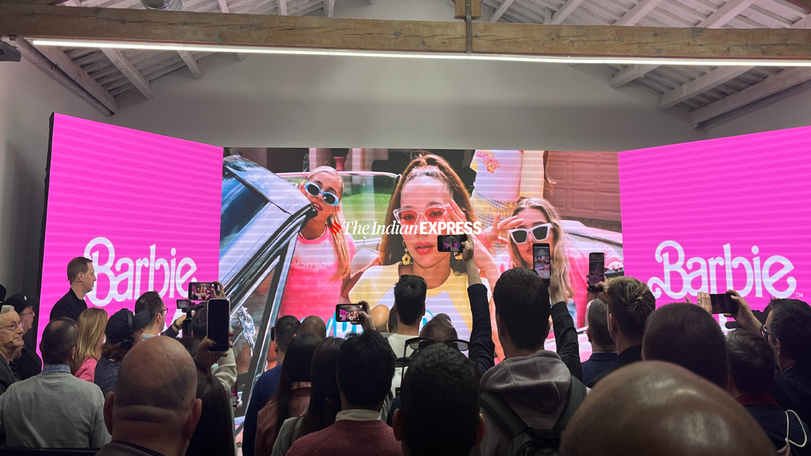 A hot pink Barbie flip phone, Xiaomi 14 Ultra with Leica camera grab