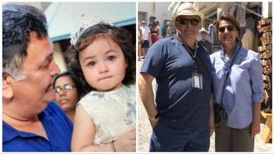 Neetu Kapoor reacted to an edited photo of Rishi Kapoor and his granddaughter Raha Kapoor.