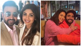 Shilpa Shetty and Raj Kundra danced to a Punjabi track at Rakul Preet Singh and Jackky Bhagnani's sangeet ceremony