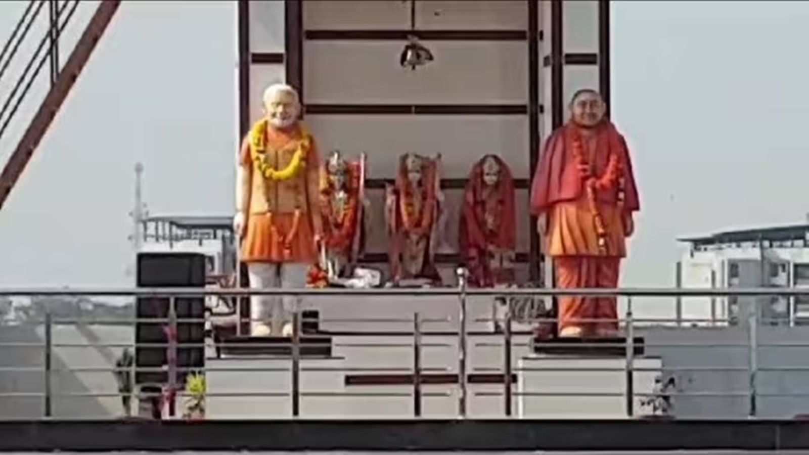 ahmedabad rooftop temple, demolition warning, BAUDA, statues of Lord Ram, Ram mandir inauguration, Ayodhya Ram Temple consecration, PM statue, Yogi adityanath, rooftop temple against demolition, BAUDA, rooftop shrine, ayodhya ram mandir, indian express news