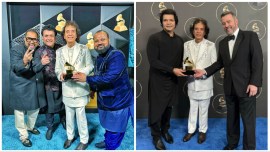 Zakir Hussain, Shankar Mahadevan, Rakesh Chaurasia and V Selvaganesh win big at 66th Grammys