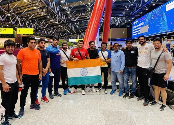 Indian wrestling contingent ahead of Tokyo Olympics