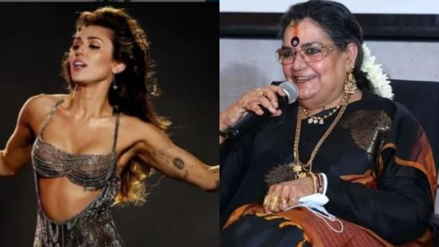 usha uthup, miley cyrus, flowers