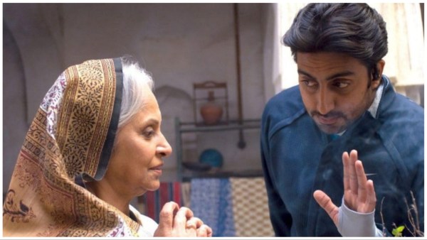 Waheeda Rehman and Abhishek Bachchan in a still from Delhi 6.