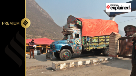 Pakistani truck at Trade Facilitation centre at Salamabad, Uri.
