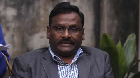 Ex-Delhi University professor GN Saibaba, (Express File Photo By Amit Mehra)