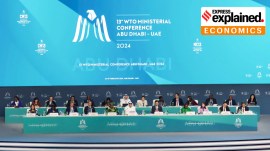 Delegates attend the 13th WTO ministerial conference in Abu Dhabi, United Arab Emirates, February 26, 2024.