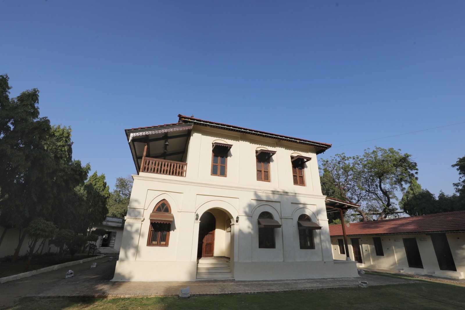 Barrister Jivanlal Desai let out his “vacation home”, a European-style bungalow with a large garden, in Kochrab village, then on the outskirts of Ahmedabad on the banks of the Sabarmati river, to Gandhi. (Express photo by Nirmal Harindran)