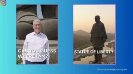 Bill Gates visits Statue of Unity in Gujarat