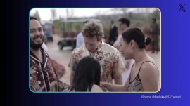 Anant Ambani shows his luxury watch to Mark Zuckerberg's wife Priscilla Chan