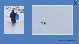 Health workers in Jammu and Kashmir administer polio drops to children